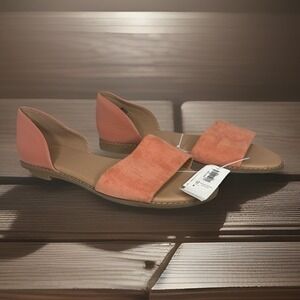 Old Navy Women's Light Coral Suede Slide Sandals Size 8 New with Tags